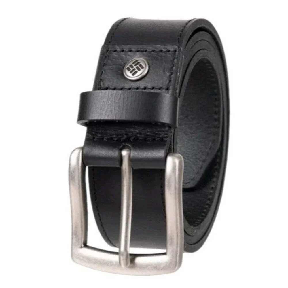 Columbia Men's Genuine Leather Belt, Black‎ M (32-34)